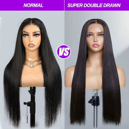 Chic Wigs 13X6 Bone Straight Real HD Lace Frontal Glueless Wig Natural Color